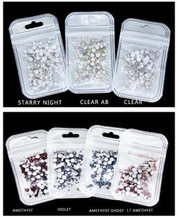Strass de cristal plano para decoração, tamanho misto com 400 peças, 40 cores, para unhas, rosto, gemas, festival, artesanato, decoração - Image 5