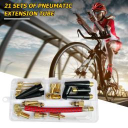 Kit com adaptador para bomba de pneu de bicicleta, 21 peças, conector de válvula, esfera de bicicleta, ar comprimido, kit com calibração - Image 2