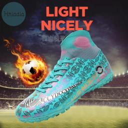 Hniadia futebol sapatos mesmos que messi alta qualidade botas assassino chuteira campo fg/tf tacos de futebol formação - Image 1