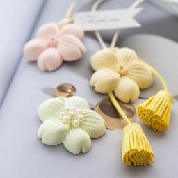 3D Flor Em Forma De Aromaterapia Cera De Silicone Molde, Flores De Cereja, Carro Pingente, Bolo De Molde, Flor De Sabão, Gesso De Gesso Moldes, DIY - Image 2