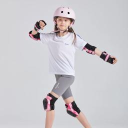 Kufun esporte conjunto de equipamentos de proteção joelheira cotovelo skate patinação meninas meninos rosa homem mulher protetor inline patins duro - Image 2