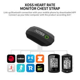 Xoss cinta no peito sensor de freqüência cardíaca bicicleta formiga monitor bluetooth + saúde sem fio inteligente sensor - Image 2