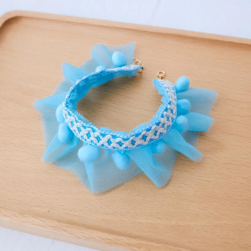 Pequeno hairballs colar moda simples rendas gatos colar coleiras para filhote de cachorro animais de estimação festa suprimentos ajustáveis acessórios - Image 1