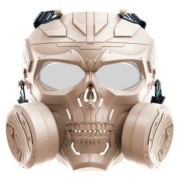 Airsofta airsoft máquinas bioquímica dupla máscara de ventilador tático pc lente protetora máscara bb arma paintball ao ar livre equipamento de caça - Image 5