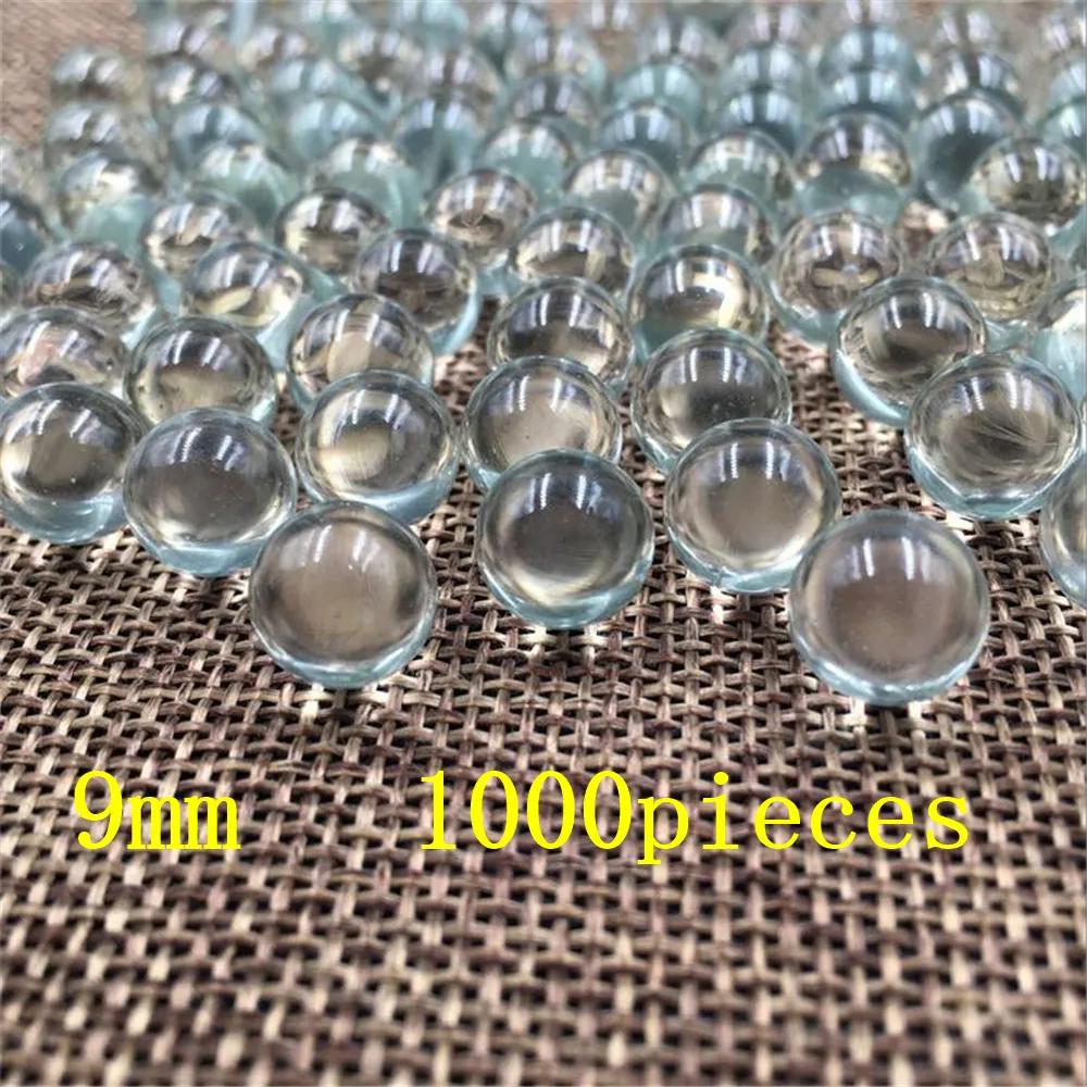 1000 pçs 9mm grânulo de vidro usado extra hyaline bola de vidro partículas circulares pellets caça acessórios - Image 1