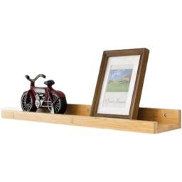 Prateleira de parede de bambu e madeira para decoração de casa, estante para livros, bonecas, prateleira para artesanato - Image 5