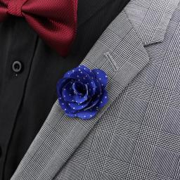 25 cores broches masculinos feitos à mão tecido floral lapela pino moda boutonniere dot pétala vara festa de casamento melhor homem acessórios - Image 6