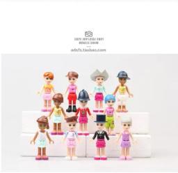 Polly Pocket Blocks para Meninas, Sweet Princess Toys, PP Play, presente de aniversário para bebê, 12PCs - Image 1