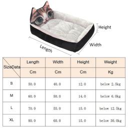 Cute Cartoon Pet camas para cães pequenos e médios, sofá-cama quente, lavável, chihuahua, buldogue, canil, suprimentos, cachorro, gato, inverno - Image 2
