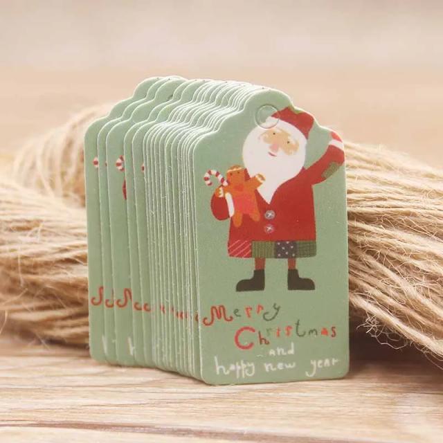 Etiquetas Penduradas 2x4cm em Branco e Marrom - Pacotes de 50 ou 100 Peças para Presentes DIY, Natal, Neve e Lembranças de Casamento