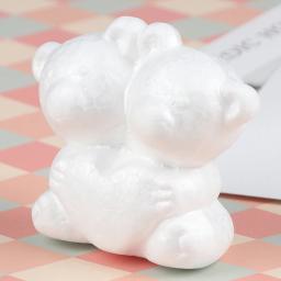 1pc branco modelagem poliestireno isopor espuma urso artesanato bolas para diy natal festa de casamento decoração suprimentos presentes - Image 2