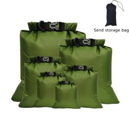 Mochila seca impermeável ao ar livre, bolsa de armazenamento para deriva, canoagem, flutuação, caiaque, praia, saco seco, 6pcs - Image 2
