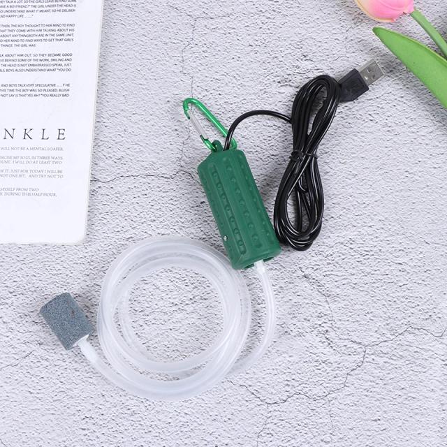 Bomba de Ar Portátil para Aquários com USB, Silenciosa e Económica, Ideal para Tanques de Peixes