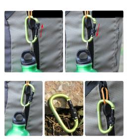 Mosquetão Escalada Travel Kit, Camping Equipment, Alloy Aluminum, Survival Gear, Camp, Montanhismo Gancho, ao ar livre, 6pcs - Image 6