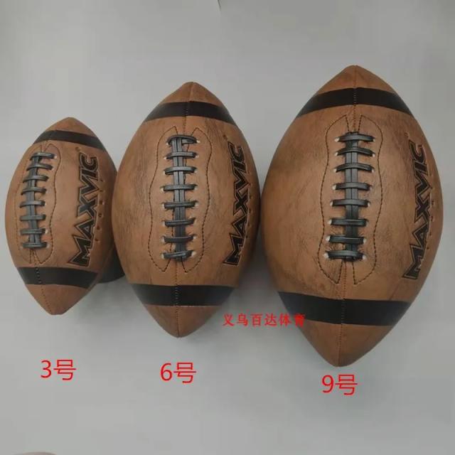 Futebol Americano Retrô para Crianças e Treinamento de Adultos - Equipamento Padrão Tamanhos 3, 6 e 9