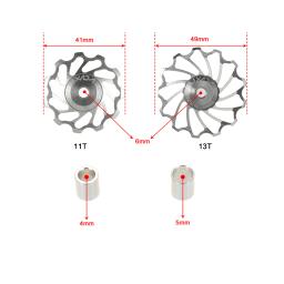 Lixada-Desviador Traseiro De Liga De Alumínio, Rolamento De Cerâmica MTB, Jockey Wheel, Guia De Bicicleta De Estrada, 11T, 13T, CNC 7075, 1Pc - Image 5