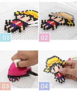 Fuse Beads Kit para Artesanato Decoração, 3D Pixel Puzzle, Contas de Ferro, Handmade DIY, Fusão Contas Brinquedo, Alta Qualidade, 24, 48 Cores, 5mm - Image 2