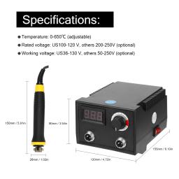 Máquina de pirografia 100w mostrador digital multifuncional, cabaça elétrica, máquina de pirografia de madeira com 20 unidades de cabeças de caneta de aquecimento - Image 3