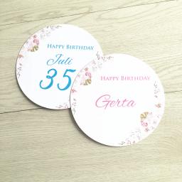 Cartão de convite, forma e tamanho personalizados, redondo, festa de aniversário, chá de bebê, cartões de 18 ° aniversário, 10 peças - Image 1