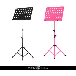 Suporte de metal portátil destacável, instrumentos musicais para piano, violino, folha de guitarra, acessórios musicais, duas cores, preto, rosa - Image 2