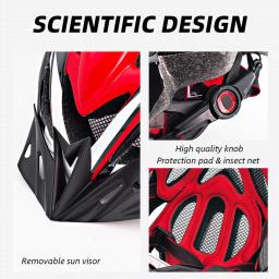 VICTGOAL Capacete de bicicleta Homens Ultralight Taillight LED Tailling com sol Visor MTB Road Bike Helmet Ciclismo Motocicleta Scooter Elétrico Safty Helmet - Image 5