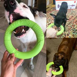 Anel de treinamento interativo para cães grandes, Extrator resistente para cães, Pet Flying Discs, Brinquedo anel de mordida para cães pequenos - Image 2