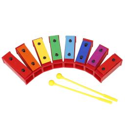 Brinquedo Xilofone Colorido para Crianças, 8 Tons, Montessori, Educação Infantil, Instrumento Musical, Aprendizagem, Percussão, Brinquedos Musicais - Image 4