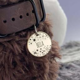 Tag de identificação personalizada para animais de estimação, colar personalizado para gato e cachorro, nome um céu cheio de estrelas, gravura frontal e traseira, 002 - Image 6