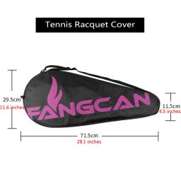 Fangcan bolsa para raquete de tênis, sacola esportiva, à prova d'água, oxford, de ombro, cor preta - Image 6