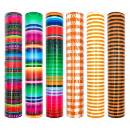 19x39in cinco de mayo padrão listrado transferência de calor vinil ferro em camisetas filme de imprensa quente diy roupas tecido decoração para corte - Image 1