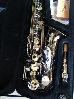 Saxofone com boquilha Case, JK SX90R, Black Nickel, Silver Alloy, Sax alto, Saxophone Instrumento Musical, Alemanha, Novo - Image 1