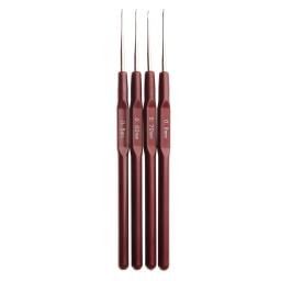 Agulha para crochê moda micro gancho 4, para fazer trança dreadlock cabelo acessórios ferramentas 0.5/0.6/0.7/0.8mm cabo suave - Image 5