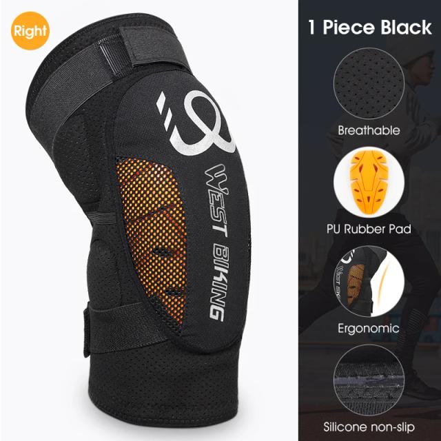 Joelheiras West Biking com Almofada de Borracha para Ciclismo e Esportes - Segurança e Conforto para Joelhos e Tendões