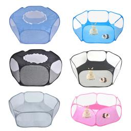 Gaiola de estimação pequena transparente portátil, Gaiola de ouriço, Barraca, Pet Playpen, Cerca dobrável aberta para cachorro, Hamster, Coelho, cobaia - Image 3