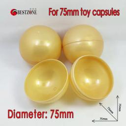 50 pçs/lote diâmetro 75mm 3'polegadas cápsulas plásticas vazias coloridas bolas de brinquedo para máquina de venda automática ou presente das crianças forte e bonito - Image 3