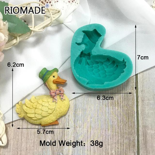 Molde de Silicone para Emplastro de Resina com Formas de Pato, Cão, Ovelha, Vaca e Biscoitos - Utensílios de Cozinha para Chocolate e Fondant
