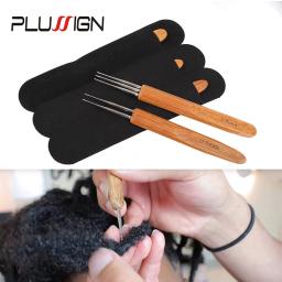 (1 gancho 2 ganchos 3 ganchos) 3 pçs/lote dreadlock crochê gancho dreadlocks ferramentas 0.5mm 0.75mm tamanho agulha de crochê de madeira para tranças de cabelo - Image 6
