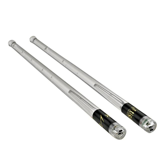 Baquetas de Jazz com Luz LED, 15 Cores Gradientes e Carregamento USB, Inclui Interruptor On/Off