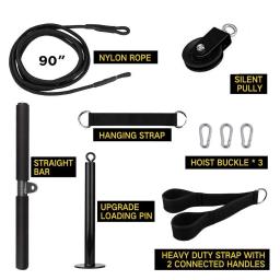 Sistema de polia lat alta qualidade braço força muscular equpment kit treinamento em casa exercitador equipamentos fitness para homens - Image 3
