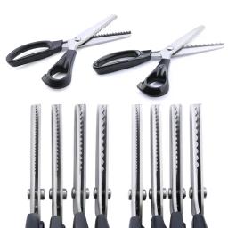 Tesoura de costura manual de aço inoxidável preto do alfaiate tesouras de artesanato têxtil ondulado borda que faz a ferramenta - Image 5