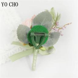 Meninas da dama de honra pulso flores fita rosa pulseiras cerimônia festa casamento baile de formatura flor noivo boutonniere casamento pulso corsage - Image 6