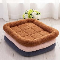 Almofada Sherpa Crate para Animais, Cama para Cães Grandes, Sofá para Animais, Tapetes Super Macios, Pet Carrier, Cama em Velo, Lavável à Máquina - Image 2