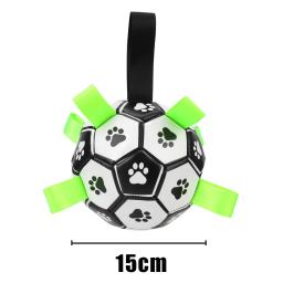 Brinquedos interativos de futebol com abas para animais de estimação, bolas de mastigar cachorro, acessórios para cachorros, treinamento ao ar livre, 15cm - Image 2