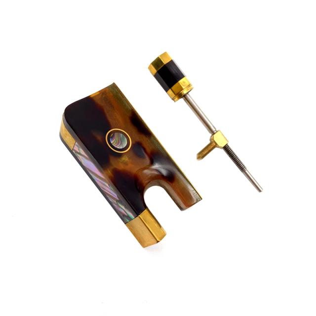 Arco de Cello 4/4 em Fibra de Carbono com Ponta de Ébano e Peça Preciosa Sapo em Cobre/Prata - Acessórios Premium para Instrumentos de Cordas