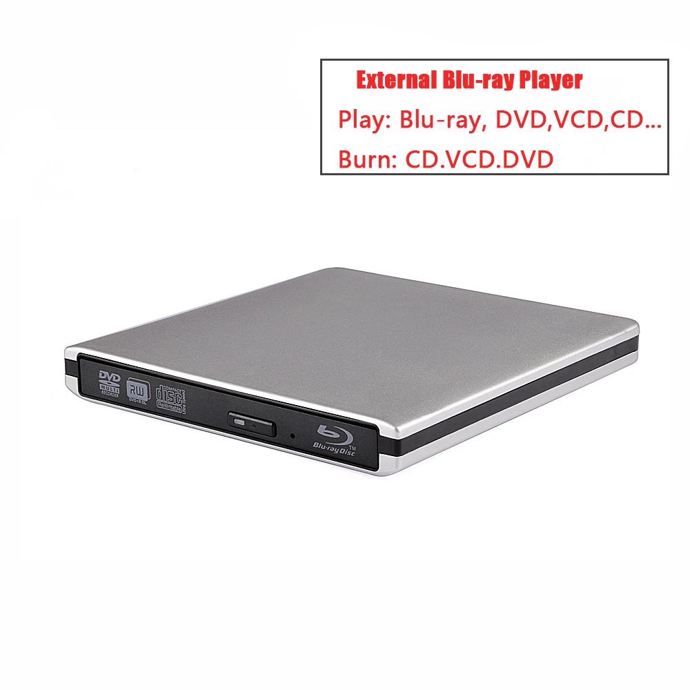 Leitor de Blu-Ray USB3.0 externo Gravador e gravador Bluray 3D BD-ROM Gravador de DVD óptico BD-RE Bluray Play para laptop/desktop - Image 1
