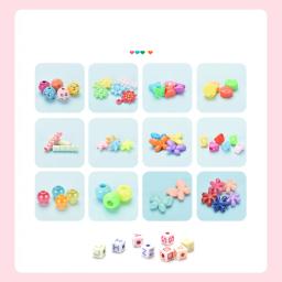 Diy jóias fazendo kit charme pulseira colar artesanal frisado brinquedo para meninas pop grânulos arte artesanato brinquedos educativos kit bandana - Image 4