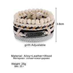 IFMIA-Conjunto de pulseiras de couro para homens, pulseira, pulseiras múltiplas, braceletes, festa, casamento, presentes de jóias, novo design, moda - Image 6