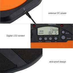 Portátil Digital eletrônico Dumb Drum Pad, Percussão Prática, Metrônomo para Baterista Formação, 2 em 1 - Image 5
