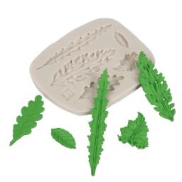 Formas de folhas de silicone, molde para artesanato de açúcar, ferramentas de decoração de bolo fondant, utensílios para assar - Image 2