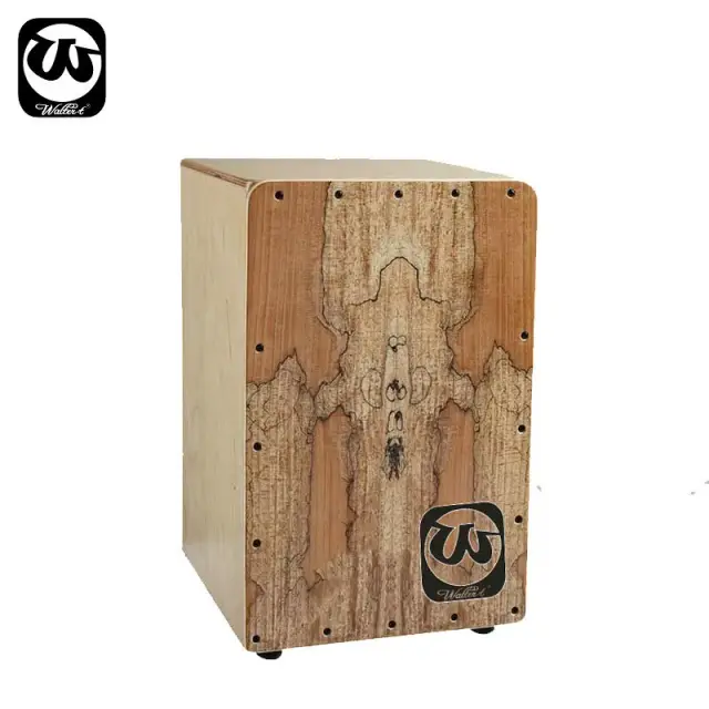 Cajon de Madeira Walter para Adultos e Iniciantes - Instrumento Musical de Percussão Perfeito como Presente para Crianças